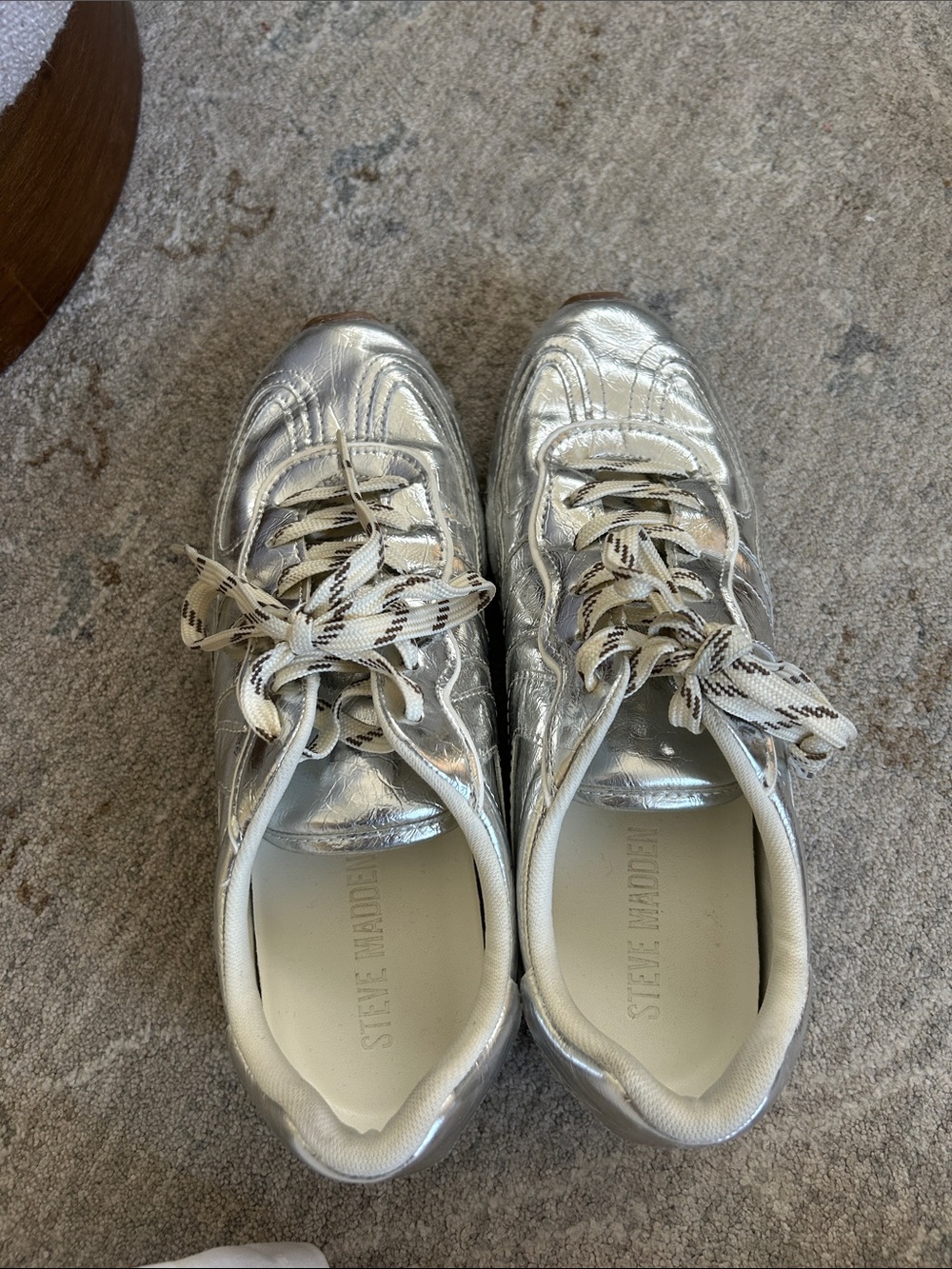 Steve Madden Silver Metallic Women's Sneakers